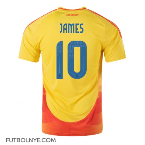 Camiseta Colombia James Rodriguez #10 Primera Equipación Copa America 2024 manga corta